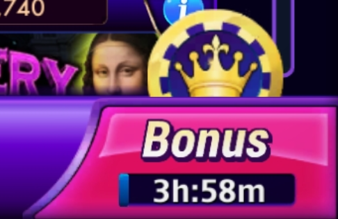 Luckyland 4-hour gold bonus button