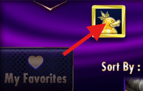 Duck icon location on screen